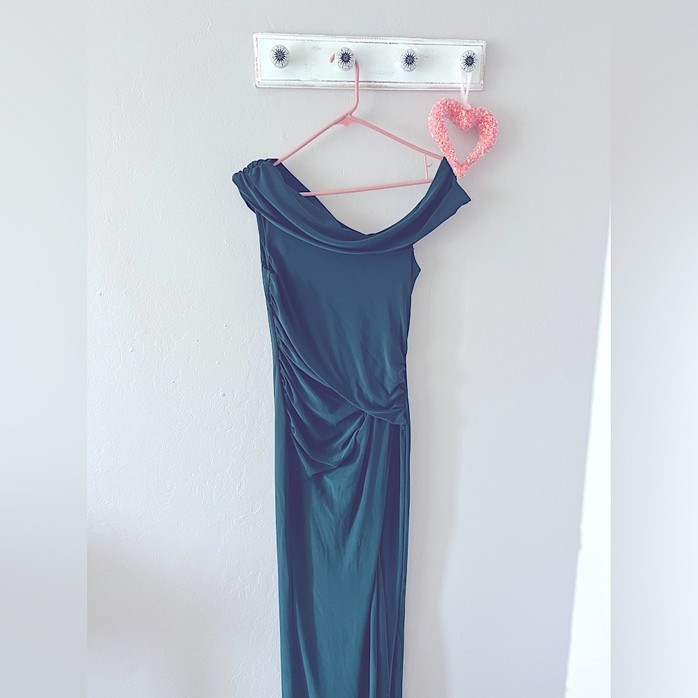 Kaleigh Off Shoulder Dress with High side slit